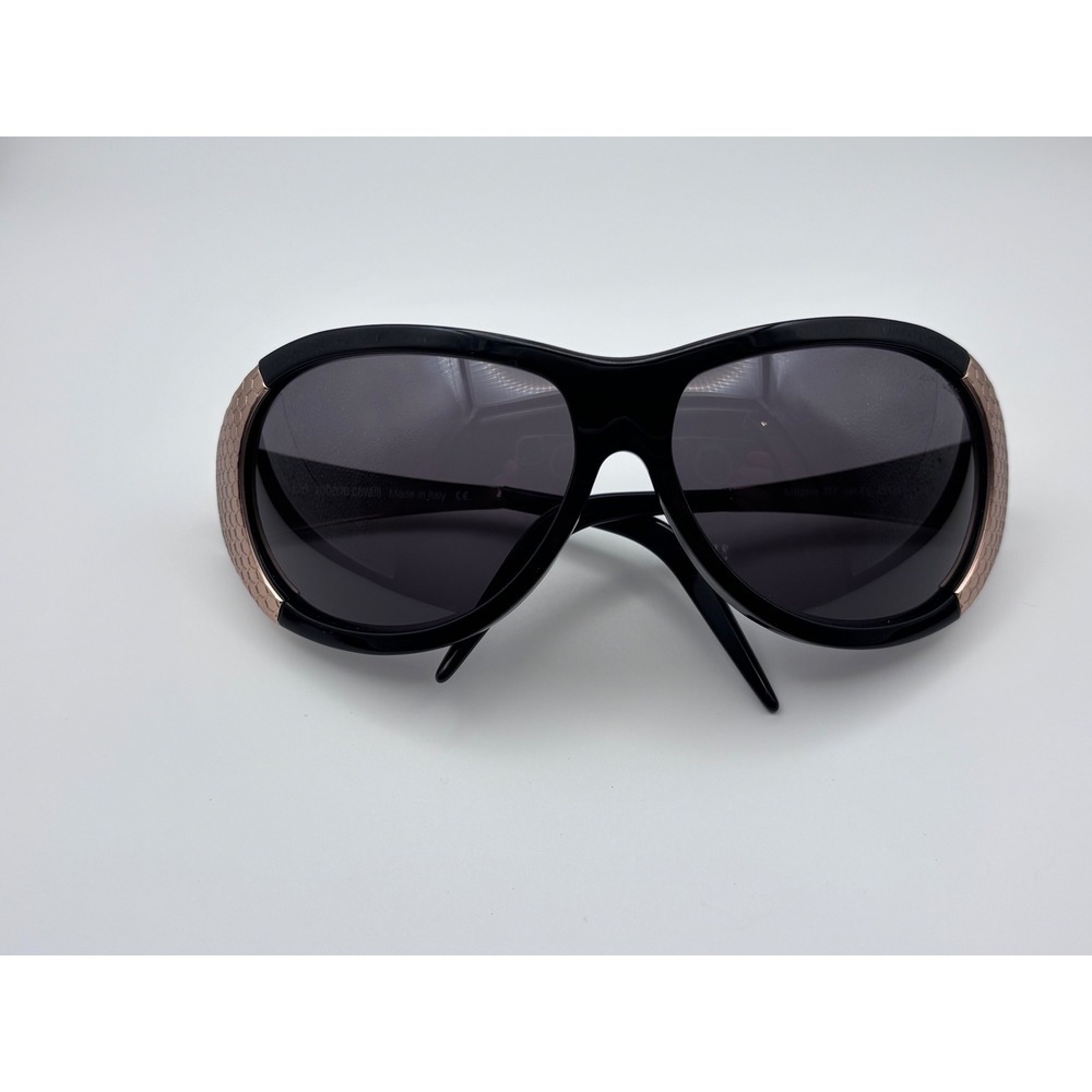 Roberto Cavalli Antigone 311 Sunglasses Black Rose Gold Honeycomb Y2K  Deadstock